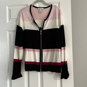 White House Black Market Color Block Cardigan